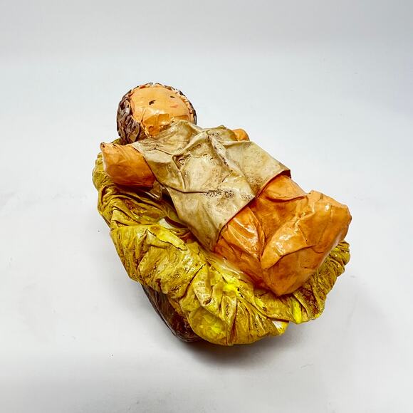 VTG Handmade Papier Mache Nativity Set Creche Colorful Rustic Retro Christmas - Picture 7 of 10